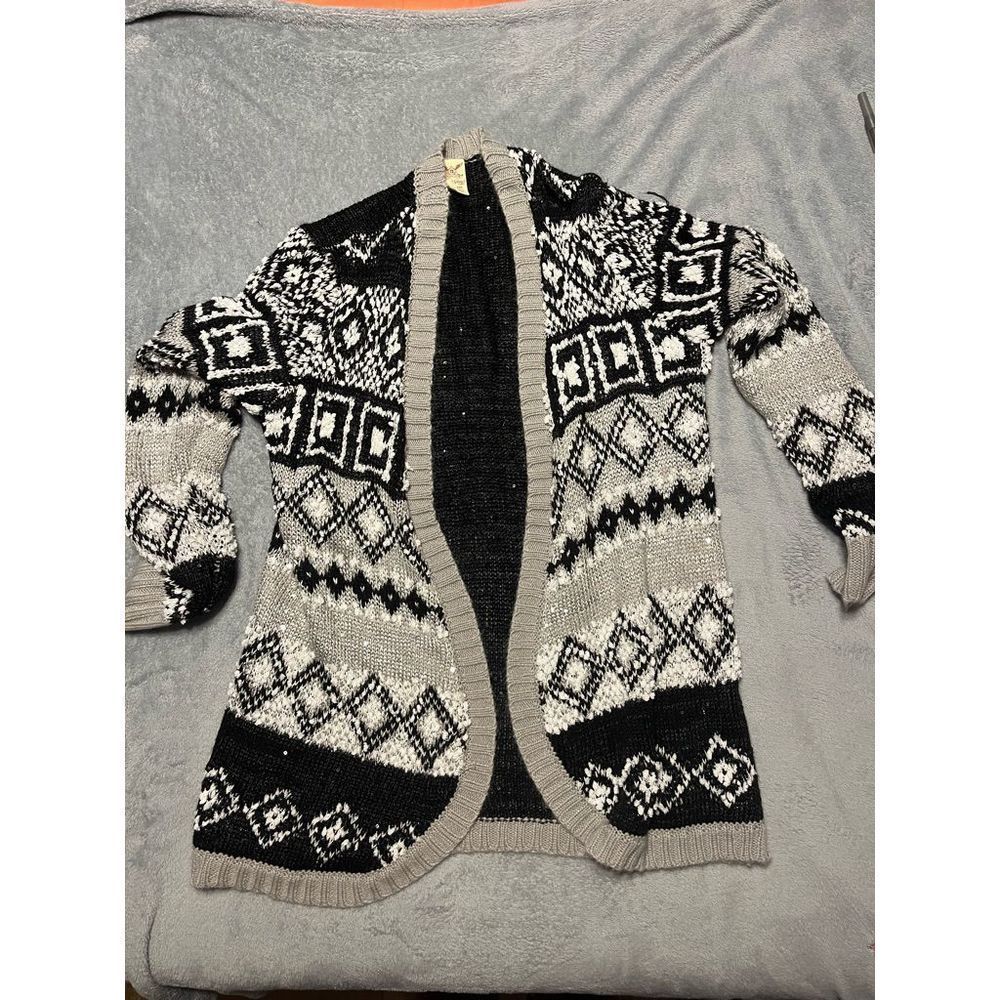 Black woven sweater